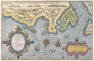 Mapa comercial holandés del Mar Báltico